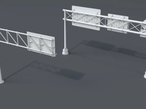 road billboards - 13 pieces 3D Model