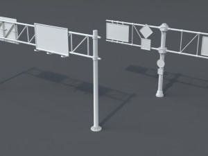 road billboards - 13 pieces Modelo 3D