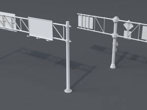 road billboards - 13 pieces Modelo 3D