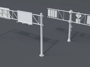 road billboards - 13 pieces 3D Model