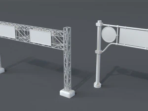 road billboards - 13 pieces 3D Model