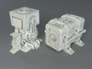 sci-fi factory units - 20 pieces - collection - 1 3D Model