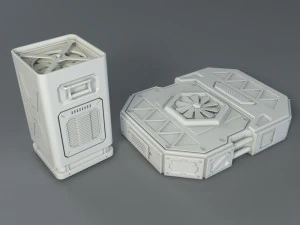 sci-fi factory units - 20 pieces - collection - 1 3D Model