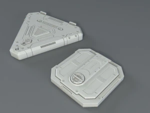 sci-fi factory units - 20 pieces - collection - 1 3D Model