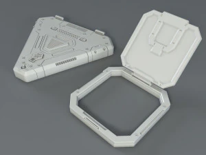 sci-fi factory units - 20 pieces - collection - 1 3D Model