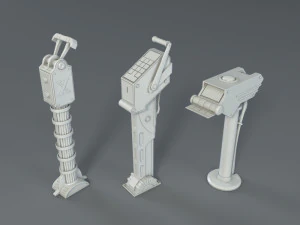 sci-fi factory units - 20 pieces - collection - 1 3D Model