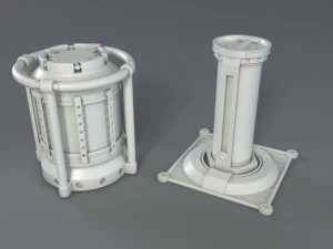 sci-fi factory units - 20 pieces - collection - 1 3D Model