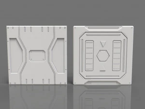 sci-fi panels - 20 pieces - collection - 2 3D Model