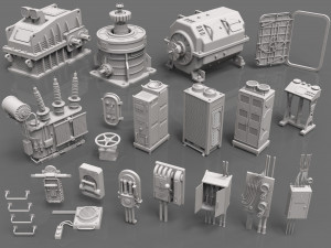 factory units 1 - 20 pieces 3D 모델