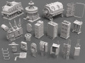 factory units 1 - 20 pieces 3D Модель
