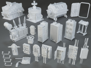 factory units 1 - 20 pieces Modelo 3D