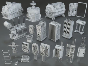 factory units 1 - 20 pieces 3D Model