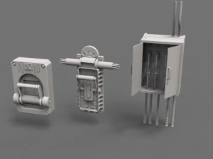 factory units 1 - 20 pieces 3D Model