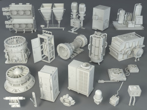 factory units 2 - 20 pieces 3D 모델