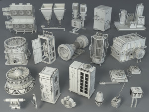 factory units 2 - 20 pieces 3D 模型