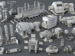 factory units 4 - 20 pieces 3D 모델