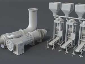 factory units 4 - 20 pieces 3D Model