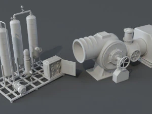 factory units 4 - 20 pieces 3D Model
