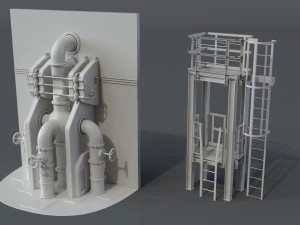 factory units 5 - 20 pieces 3D Model