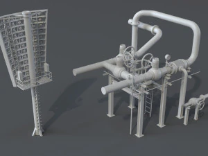 factory units 5 - 20 pieces 3D Model