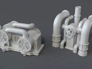 factory units 5 - 20 pieces 3D Model