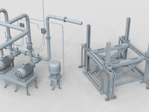 factory units 6 - 20 pieces 3D Model