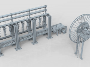 factory units 6 - 20 pieces 3D Model