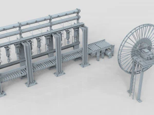 factory units 6 - 20 pieces 3D Model
