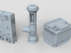 factory units 6 - 20 pieces 3D Model