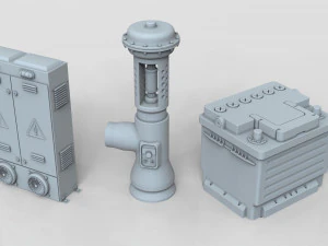 factory units 6 - 20 pieces 3D Model