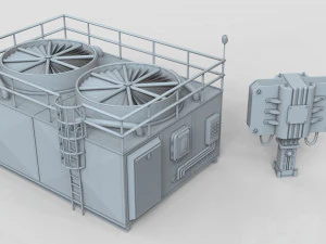 factory units 6 - 20 pieces 3D Model