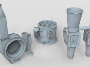 factory units 6 - 20 pieces 3D Model