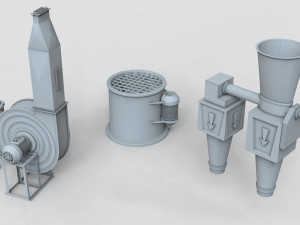 factory units 6 - 20 pieces 3D Model