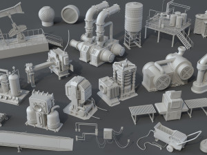 factory units 7 - 20 pieces 3D 모델