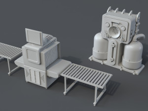 factory units 7 - 20 pieces Modelo 3D