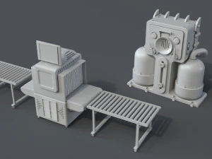 factory units 7 - 20 pieces 3D Model