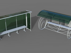 bus stops - 24 pieces Modello 3D