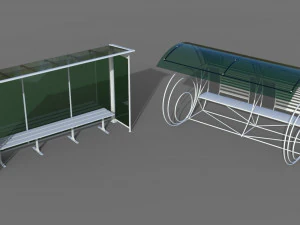 fermate dell'autobus - 24 pezzi Modello 3D