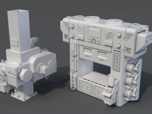 factory units 8 - 20 pieces 3D Model