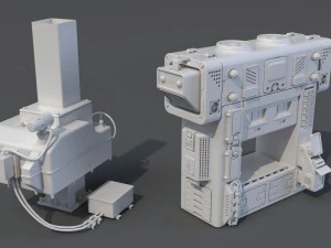 factory units 8 - 20 pieces 3D Model