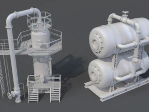 factory units 8 - 20 pieces 3D Model