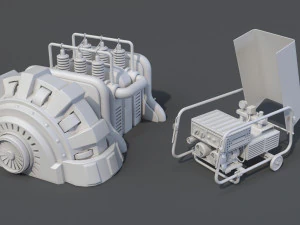 factory units 8 - 20 pieces 3D Model