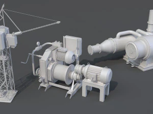 factory units 8 - 20 pieces 3D Model