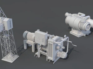 factory units 8 - 20 pieces 3D Model