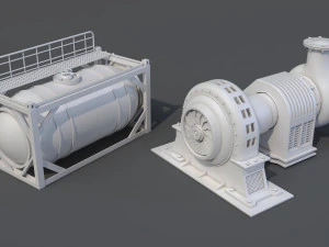 factory units 8 - 20 pieces 3D Model