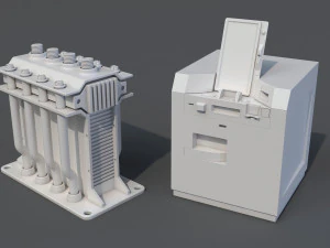 factory units 8 - 20 pieces 3D Model