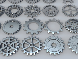 42 low poly gears 3D-Modell