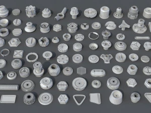 bolts and knobs-part-1-100 pieces 3D Model