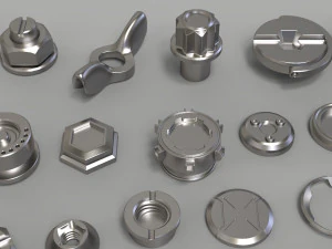 bolts and knobs-part-1-100 pieces 3D Model