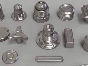 bolts and knobs-part-1-100 pieces 3D Model